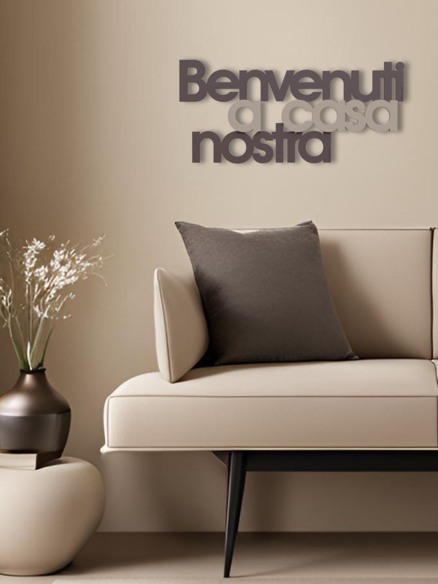 Wall decor sign "Benvenuti a casa nostra"