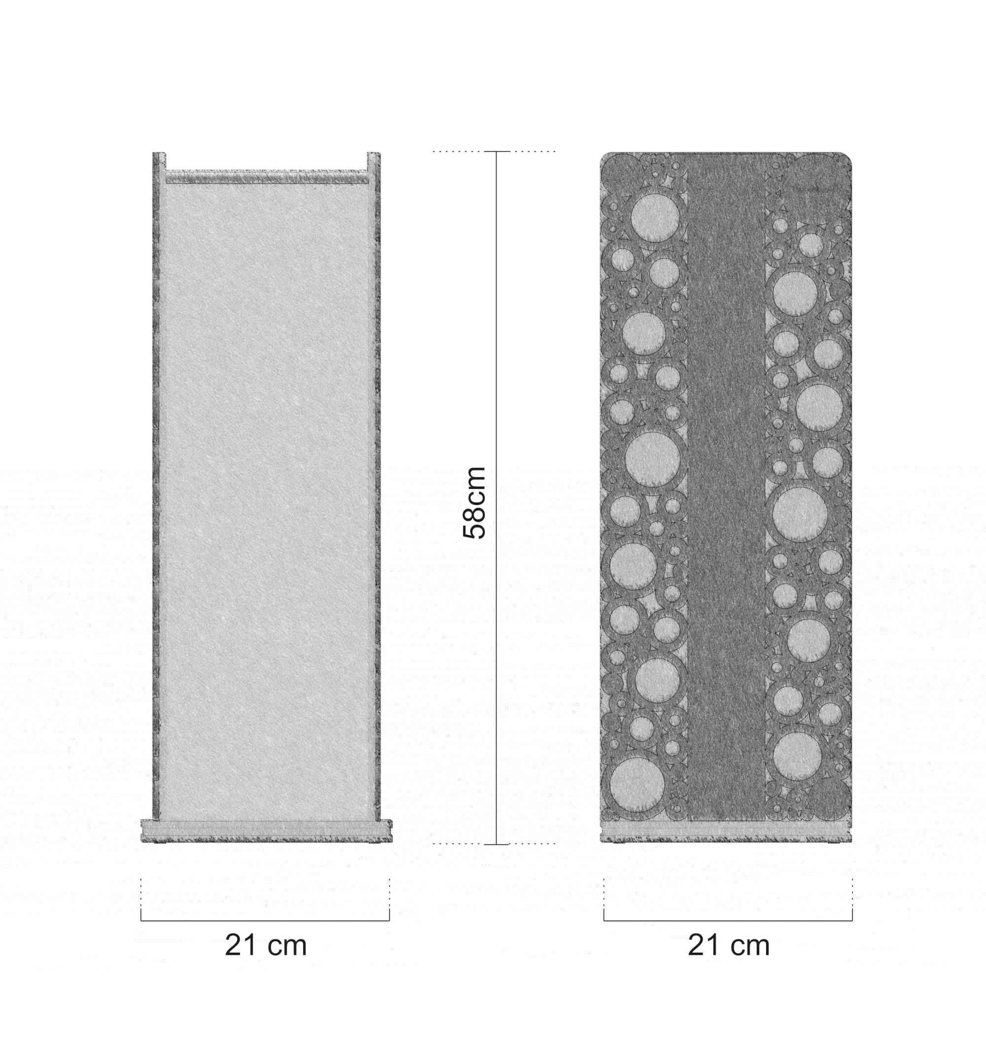 Dimensions of the Bollicine umbrella stand