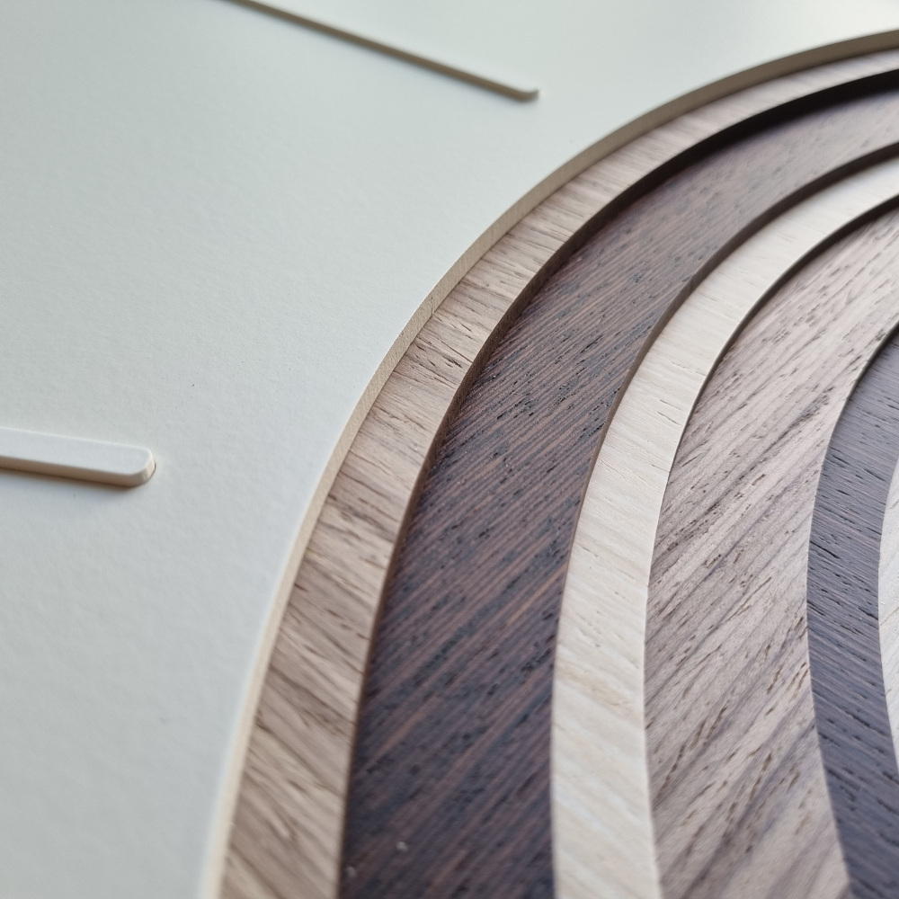 The materials of the Helios wall clock